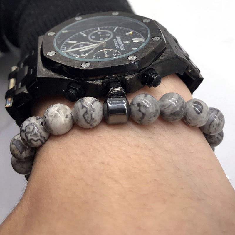 Cylinder Hematite Bracelets