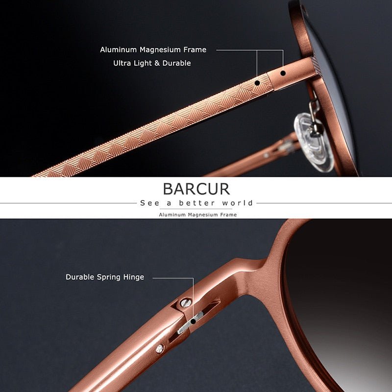 Round Retro BARCUR Sunglasses
