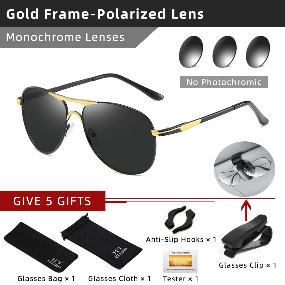 Polarized Vintage Pilot Sunglasses
