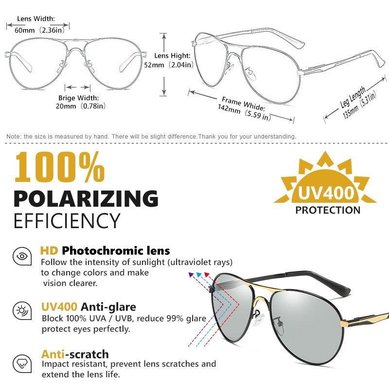 Polarized Vintage Pilot Sunglasses