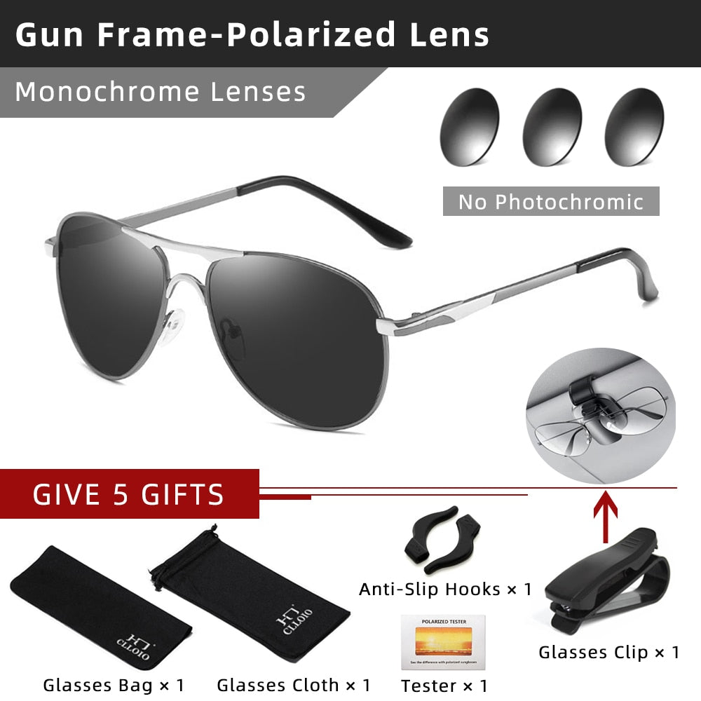 Polarized Vintage Pilot Sunglasses
